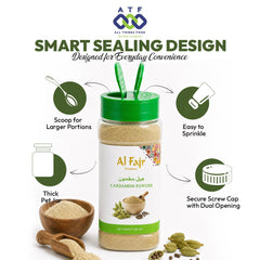 Al Fajr Cardamom Powder 260g Ground Cardamom Spice - SNH Packing