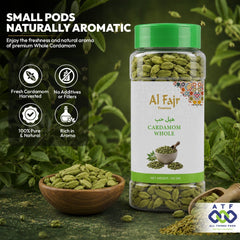 Al Fajr Cardamom Whole 150g Whole Cardamom Spice - SNH Packing