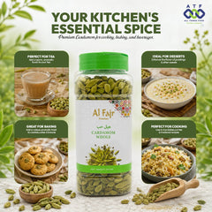 Al Fajr Cardamom Whole 150g Whole Cardamom Spice - SNH Packing