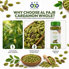 Al Fajr Cardamom Whole 150g Whole Cardamom Spice - SNH Packing