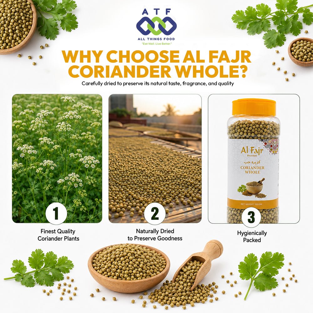 Al Fajr Coriander Whole 120g Whole Coriander Seeds Spice - SNH Packing