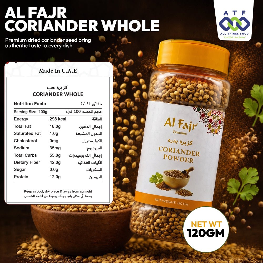 Al Fajr Coriander Whole 120g Whole Coriander Seeds Spice - SNH Packing