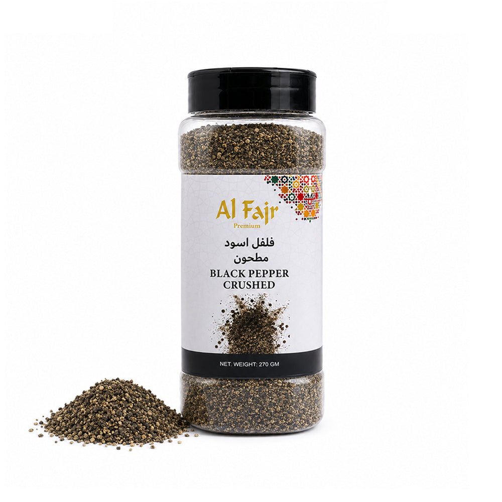 Al Fajr Crushed Black Pepper 270G Premium Cracked Pepper Spice - SNH Packing