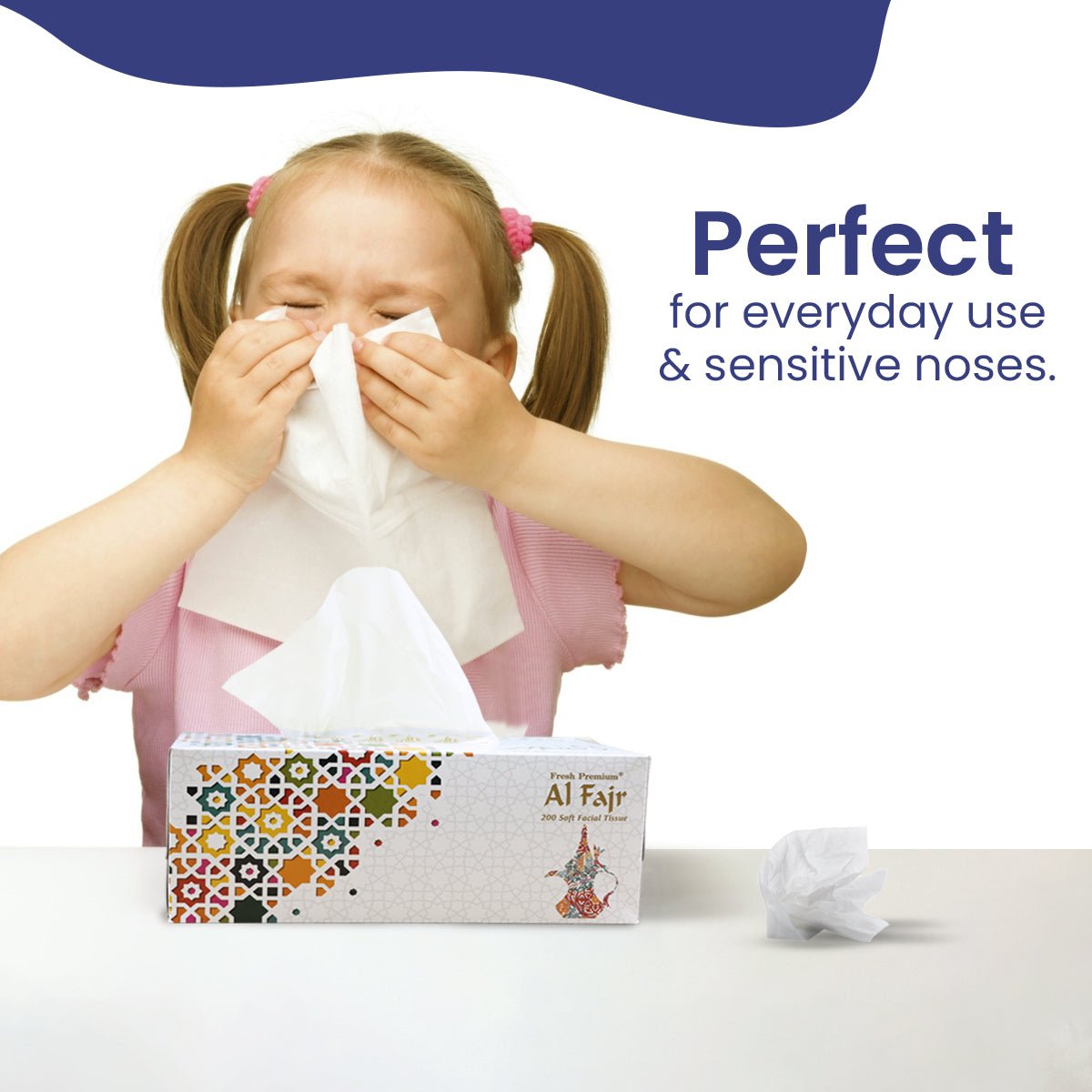 Al Fajr Facial Tissue – 200 Sheets | 2 - Ply Soft & Strong | Buy 8 Get 2 Free - SNH Packing