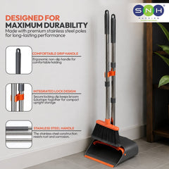 Al Fajr Heavy Duty Broom Dustpan Set Stainless Steel Handle - SNH Packing