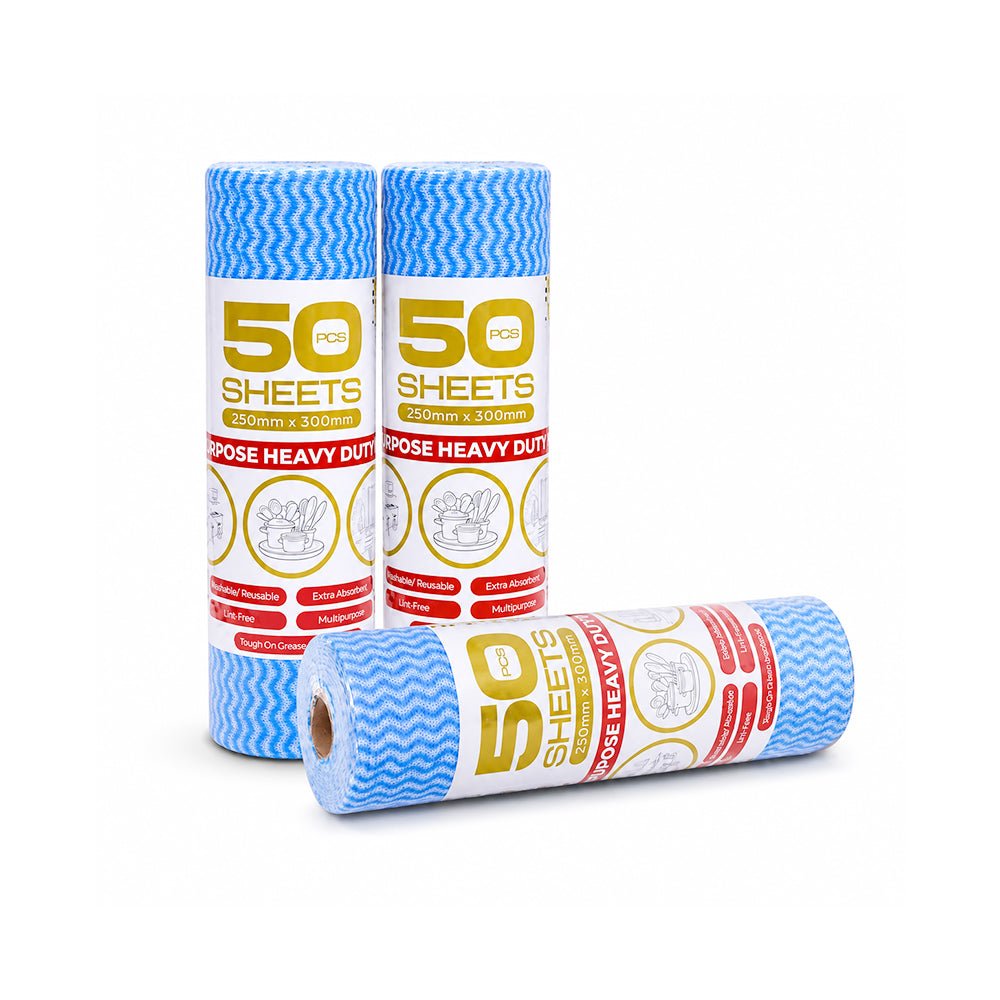 Al Fajr J Cloth Roll Blue 25x30cm 50 Pieces Reusable Cleaning Cloth - SNH Packing