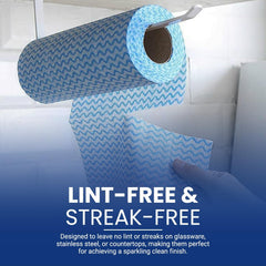 Al Fajr J Cloth Roll Blue 25x30cm 50 Pieces Reusable Cleaning Cloth - SNH Packing