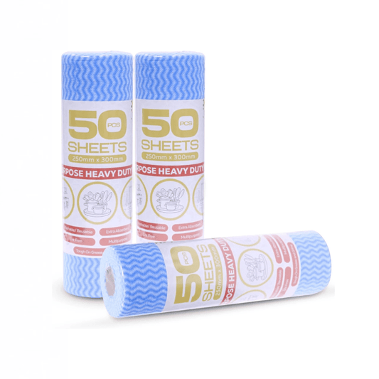 Al Fajr J Cloth Roll Blue 25x30cm 50 Pieces Reusable Cleaning Cloth - SNH Packing