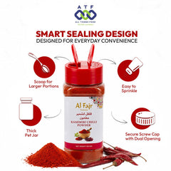 Al Fajr Kashmiri Chilli Powder 250g Mild Red Chilli Spice - SNH Packing