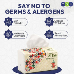 Al Fajr Nylon Facial Tissue 600 Sheets 2 Ply 5 Boxes - SNH Packing