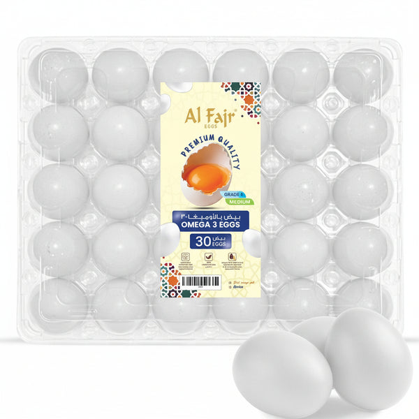Al Fajr Omega 3 Eggs Medium 30pcs Tray - SNH Packing