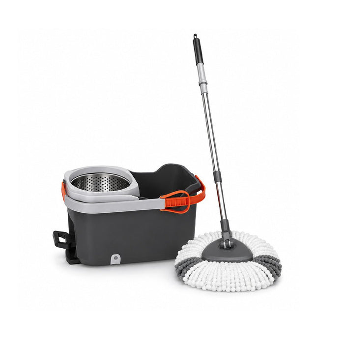Al Fajr Premium 360 Spin Mop Bucket Set Stainless Steel Wringer - SNH Packing