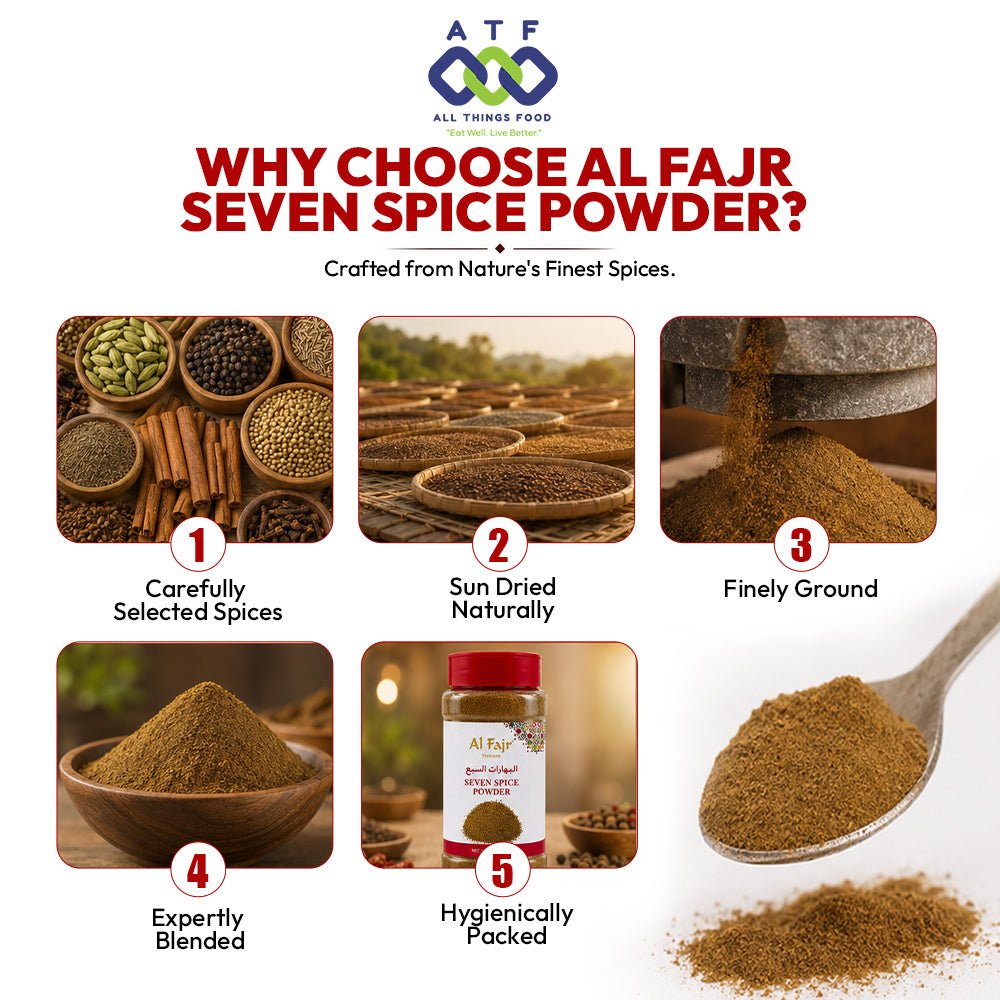 Al Fajr Seven Spice Powder 250g Mixed Spice Blend for Cooking - SNH Packing