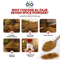 Al Fajr Seven Spice Powder 250g Mixed Spice Blend for Cooking - SNH Packing