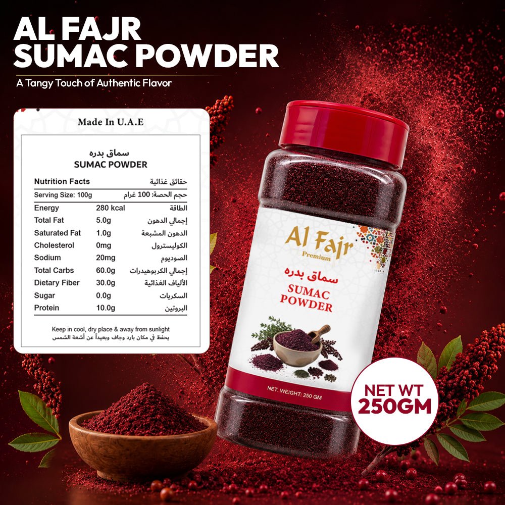 Al Fajr Sumac Powder 250g Ground Sumac Spice for Cooking - SNH Packing