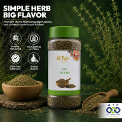 Al Fajr Thyme 70g Dried Thyme Herb for Cooking and Seasoning - SNH Packing