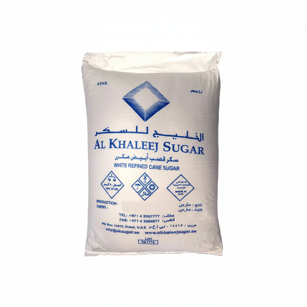 Al Khaleej White Cane Sugar 50kg bulk sack