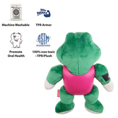 Gigwi I'm Hero Armor Alligator TPR / Plush with Squeaker Dog Toy