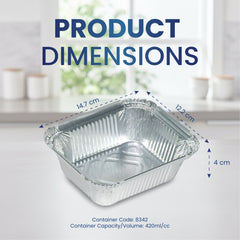 Aluminium Food Containers with Paper Lids 420ML to 1850ML - SNH Packing