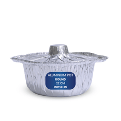 Aluminium Round Pots with Lids – Durable & Strong - SNH Packing