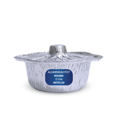 Aluminium Round Pots with Lids Durable & Strong - SNH Packing