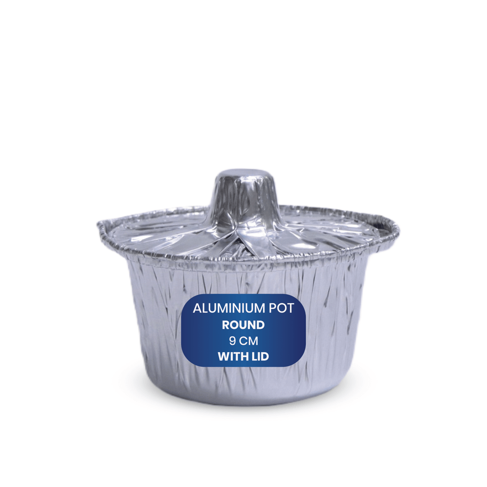 Aluminium Round Pots with Lids  Durable & Strong