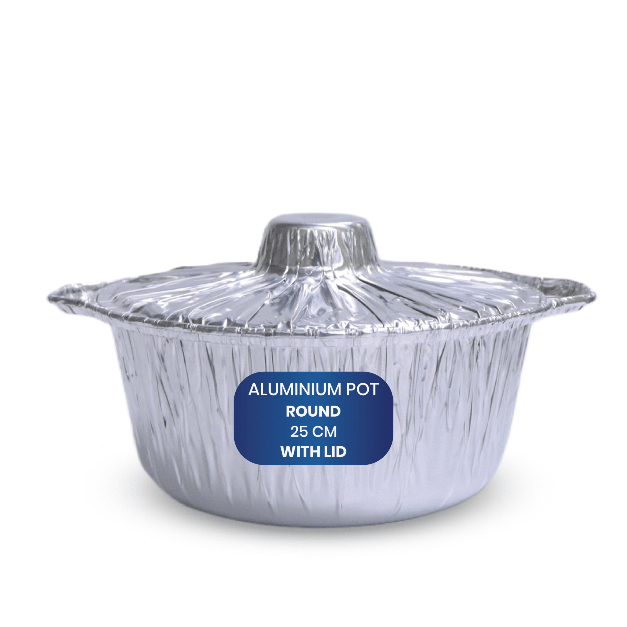 Aluminium Round Pots with Lids Durable & Strong - SNH Packing