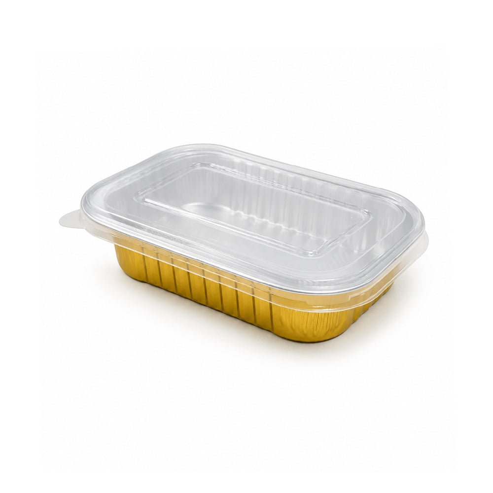 Aluminum Golden Food Containers with PP Lids 320ML to 930ML - SNH Packing