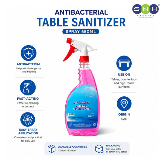 Antibacterial Table Sanitizer Spray 650ML Surface Cleaner - SNH Packing