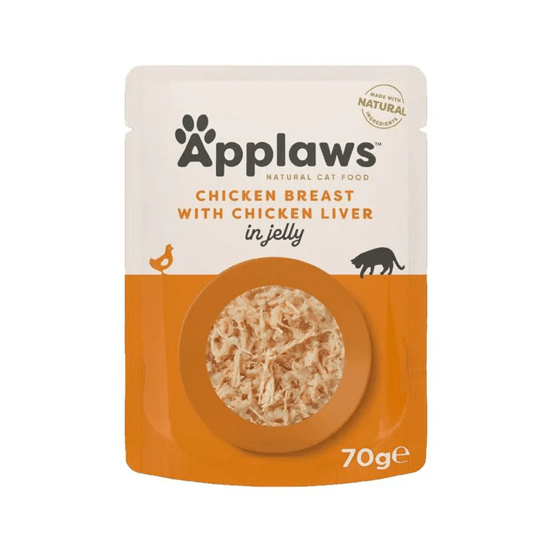 Applaws Chicken with Liver in Jelly Adult Wet Cat Food 70g Pouch - SNH Packing