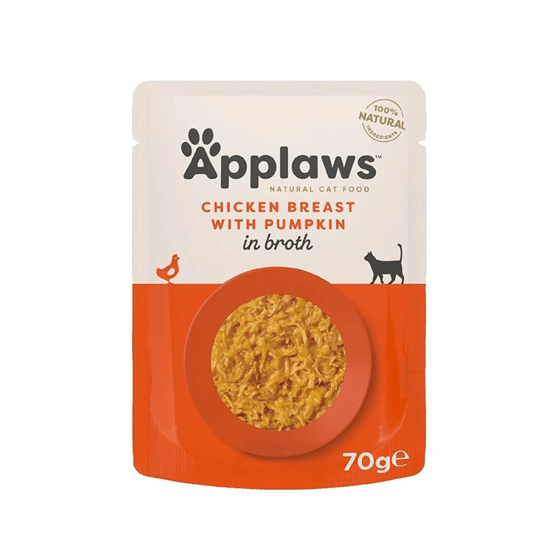 Applaws Chicken with Pumpkin in Broth Wet Cat Food 70g Pouch - SNH Packing