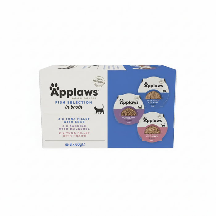 Applaws Fish Selection in Broth Adult Wet Cat Food 8 x 60g Pot