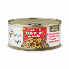 Applaws Taste Toppers in Broth Chicken with Beef Wet Dog Food 156g - SNH Packing