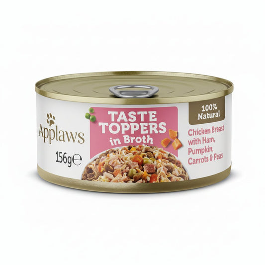 Applaws Taste Toppers in Broth Chicken with Ham & Vegetables Wet Dog Food 156g - SNH Packing