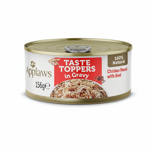 Applaws Taste Toppers in Gravy Chicken with Beef Wet Dog Food 156g - SNH Packing