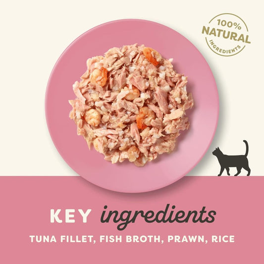 Applaws Tuna Fillet with Prawn in Broth Wet Cat Food 156g Tin