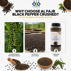 Al Fajr Crushed Black Pepper Bold Aromatic Spice 270G