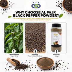 Al Fajr Black Pepper Powder Ground Black Pepper 250g
