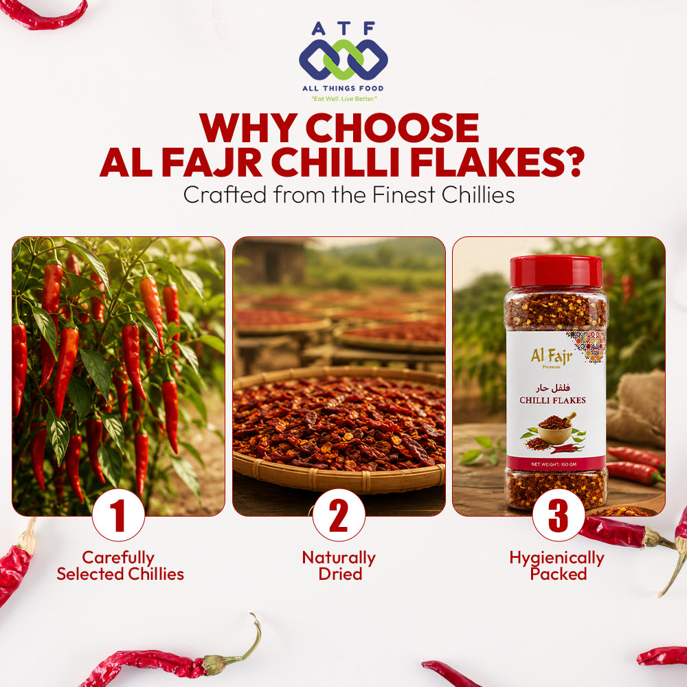 Al Fajr Chilli Flakes Dried Chilli Spice 150g