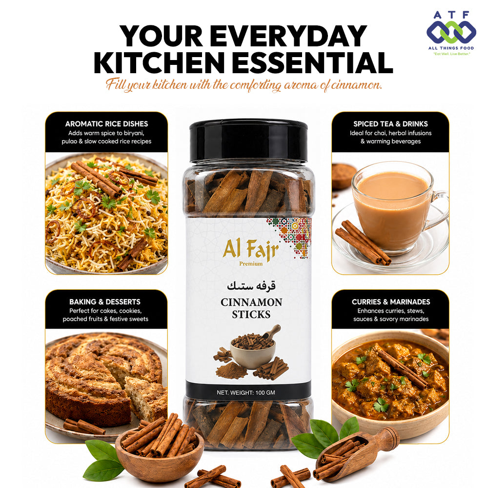 Al Fajr Cinnamon Sticks Whole Cinnamon Spice 100g