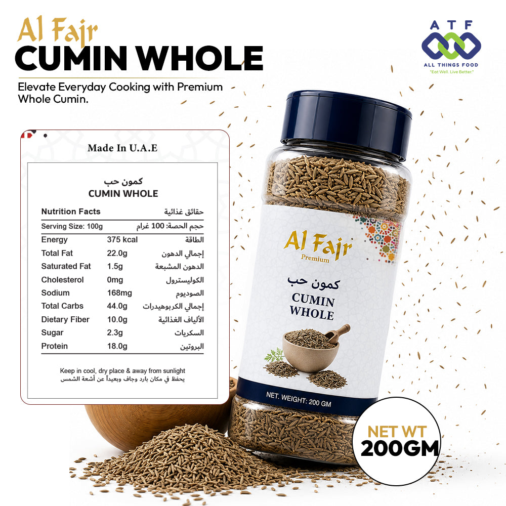 Al Fajr Cumin Whole Seeds Spice 200g