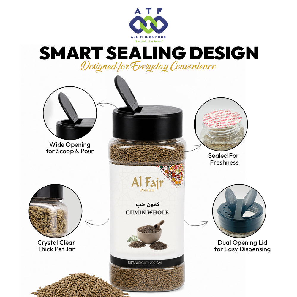 Al Fajr Cumin Whole Seeds Spice 200g