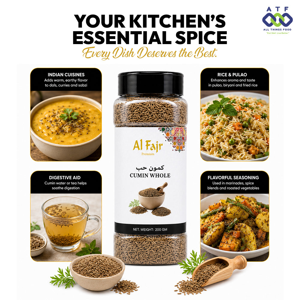 Al Fajr Cumin Whole Seeds Spice 200g