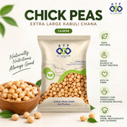 ATF Chick Peas 14MM 1KG Extra Large Kabuli Chana - SNH Packing