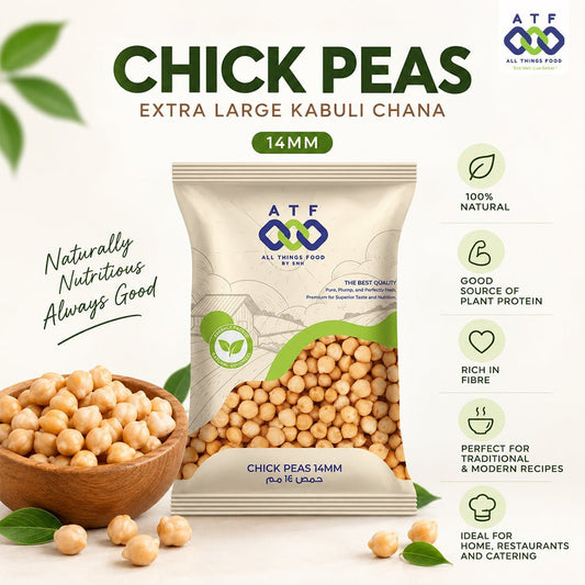 ATF Chick Peas 14MM 1KG Extra Large Kabuli Chana - SNH Packing