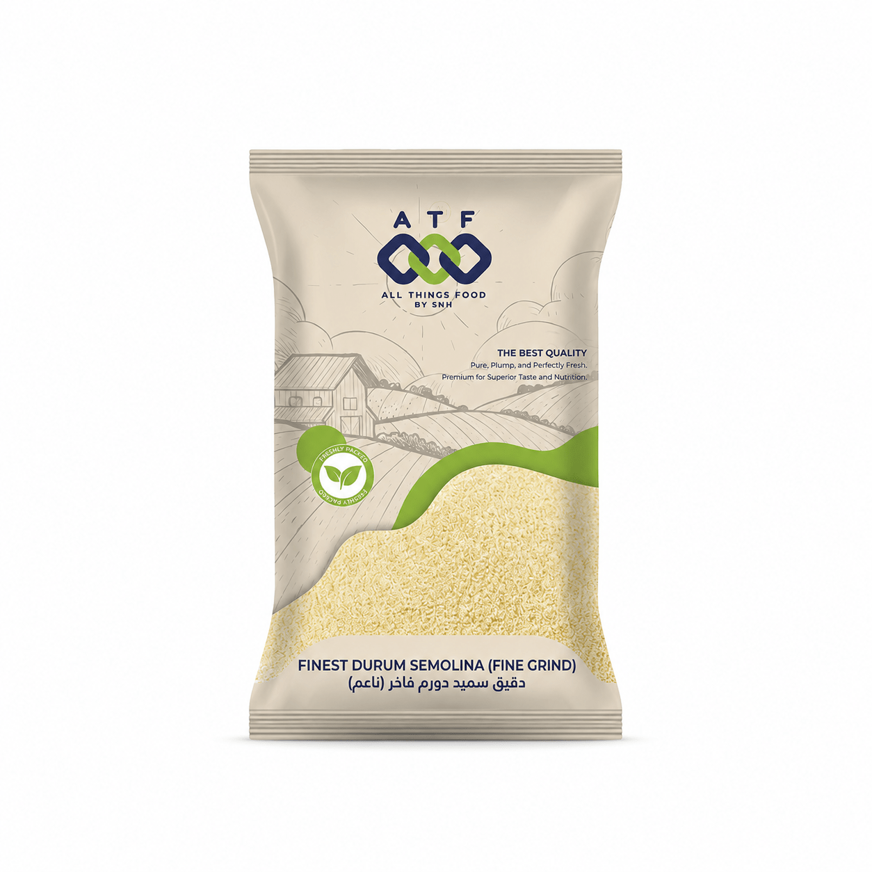 ATF DURUM SEMOLINA FINE (DOUBLE MILLED) 1KG - SNH Packing