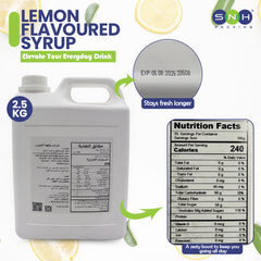 LEMON FLAVORING SYRUP TIGER BOBA 2.5KG JUG (Exp Date: 05-08-26)