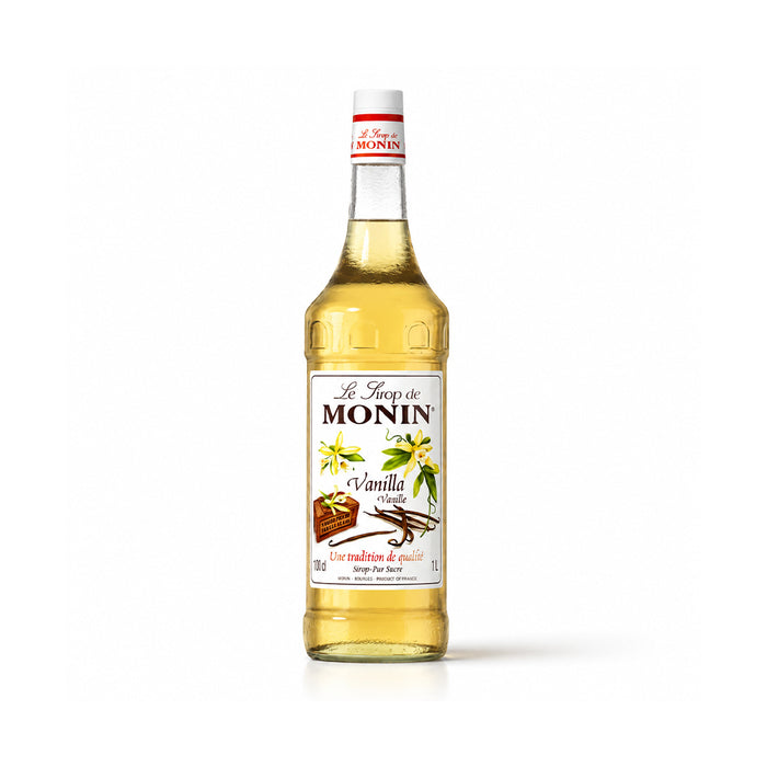 Monin Vanilla Syrup 1L for Coffee Lattes and Desserts