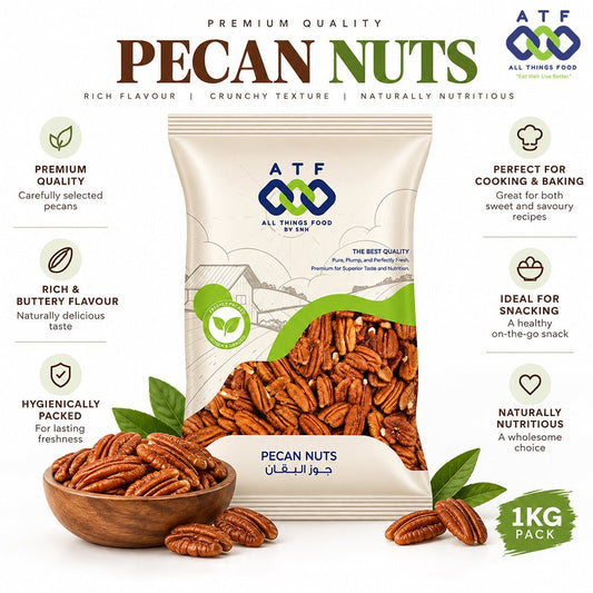 ATF Pecan Nuts 1KG Premium Pecans for Snacking and Baking - SNH Packing