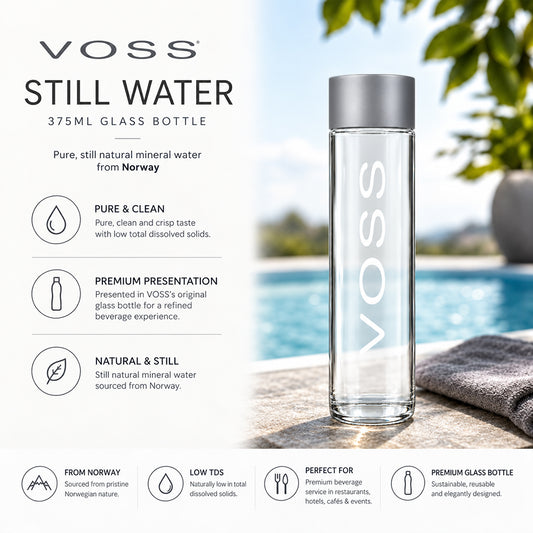 Voss Stillwater Glassbottle 375ml